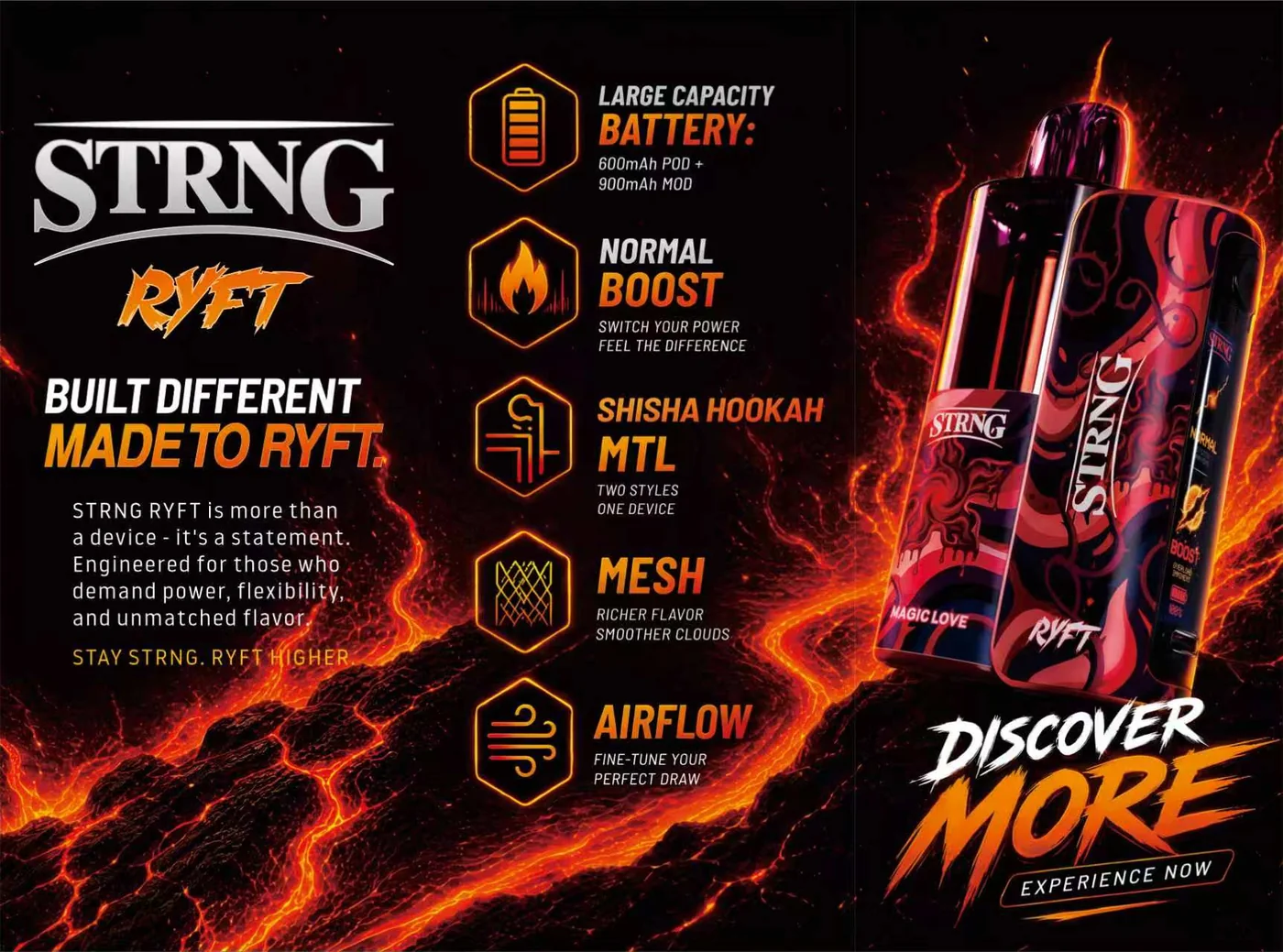 STRNG RYFT product feature poster